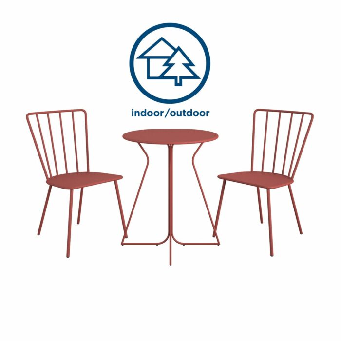Novogratz Heidi Bistro Indoor or Outdoor Set in Red-20958