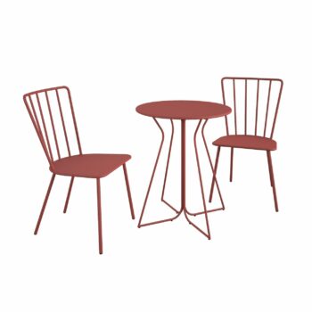 Novogratz Heidi Bistro Indoor or Outdoor Set in Red-0