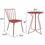 Novogratz Heidi Bistro Indoor or Outdoor Set in Red-20961