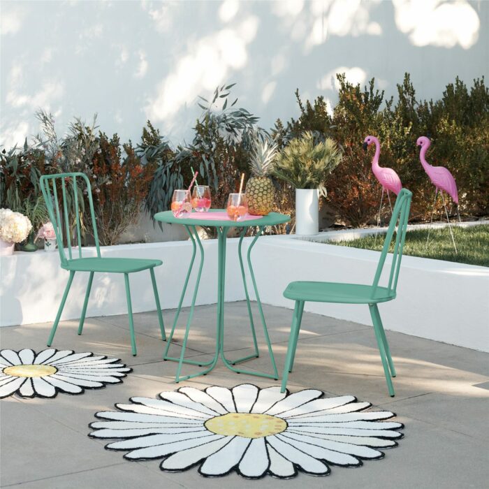 Novogratz Heidi Bistro Indoor or Outdoor Set in Turquoise-20979