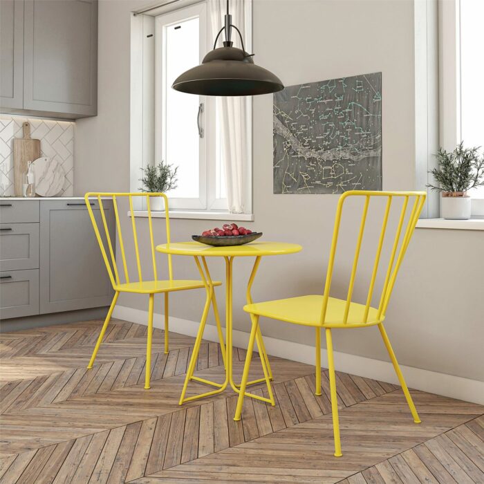 Novogratz Heidi Bistro Indoor or Outdoor Set in Yellow-20992