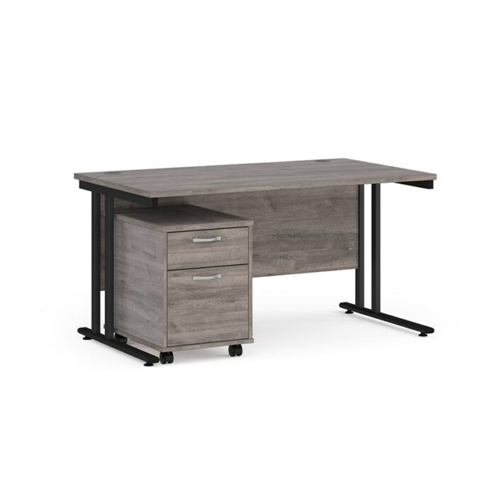 BIG DEALS Straight Desk with 2 Drawer Pedestal - choice of Size-21623