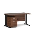 BIG DEALS Straight Desk with 2 Drawer Pedestal - choice of Size-21625