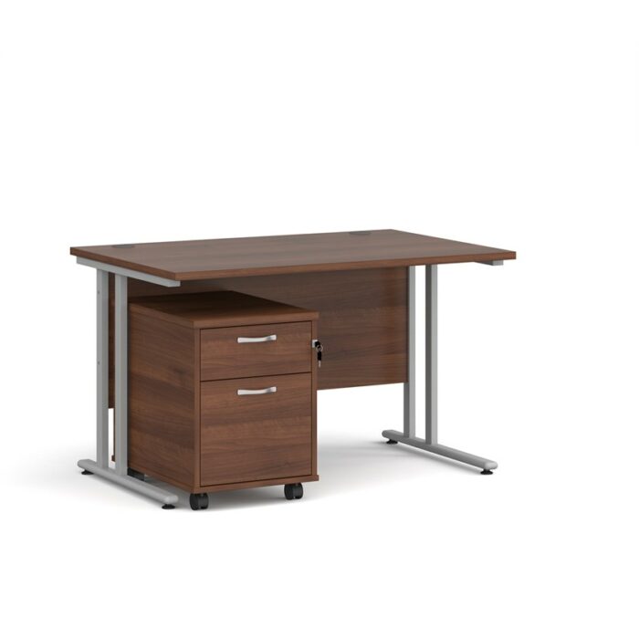 BIG DEALS Straight Desk with 2 Drawer Pedestal - choice of Size-21640