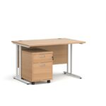BIG DEALS Straight Desk with 2 Drawer Pedestal - choice of Size-21634