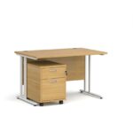 BIG DEALS Straight Desk with 2 Drawer Pedestal - choice of Size-21636