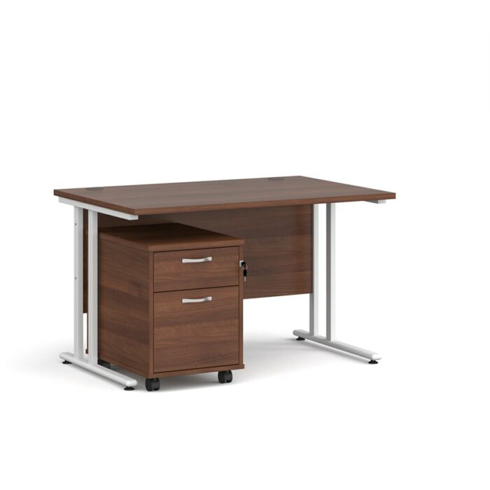 BIG DEALS Straight Desk with 2 Drawer Pedestal - choice of Size-21641
