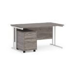 BIG DEALS Straight Desk with 2 Drawer Pedestal - choice of Size-21621