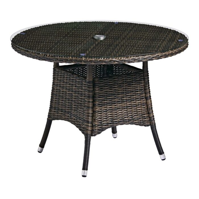 zap clova weave high back armchair x 4 & Dining Table-21779