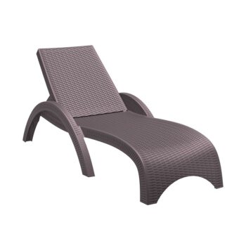 zap fiji Commercial weave sun lounger Brown - Non Rust-0