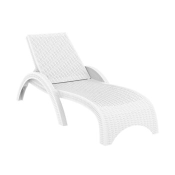zap fiji Commercial weave sun lounger White - Non Rust-0