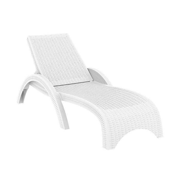 zap fiji Commercial weave sun lounger White - Non Rust-0