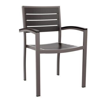 ZAP Commercial Grade Likewood all weather arm chair grey and black-0