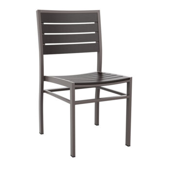 ZAP Commercial Grade Likewood all weather side chair grey and black-0