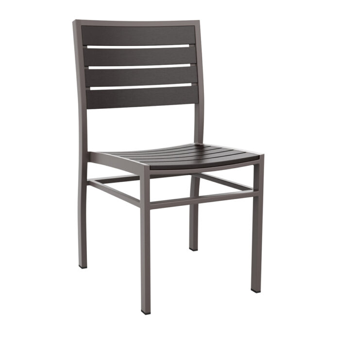 ZAP Commercial Grade Likewood all weather side chair grey and black-0