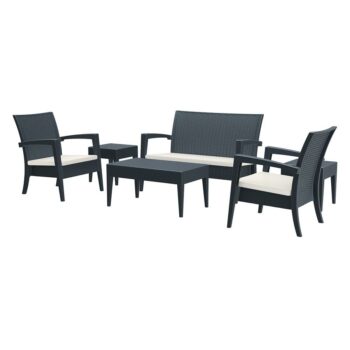 Zap Miami Lounge 6 Piece set in Dark Grey-0