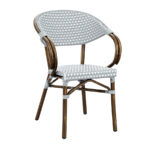 Zap Panda French Bistro Style Aluminium Weave Arm Chair - 5 colours-21757