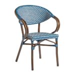 Zap Panda French Bistro Style Aluminium Weave Arm Chair - 5 colours-21754