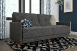 Dorel Andora Sprung Sofa Bed in Grey Linen-21359
