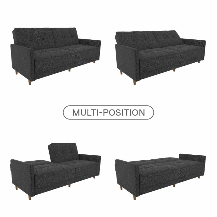 Dorel Andora Sprung Sofa Bed in Grey Linen-21363