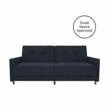 Dorel Andora Sprung Sofa Bed in Blue Linen-0