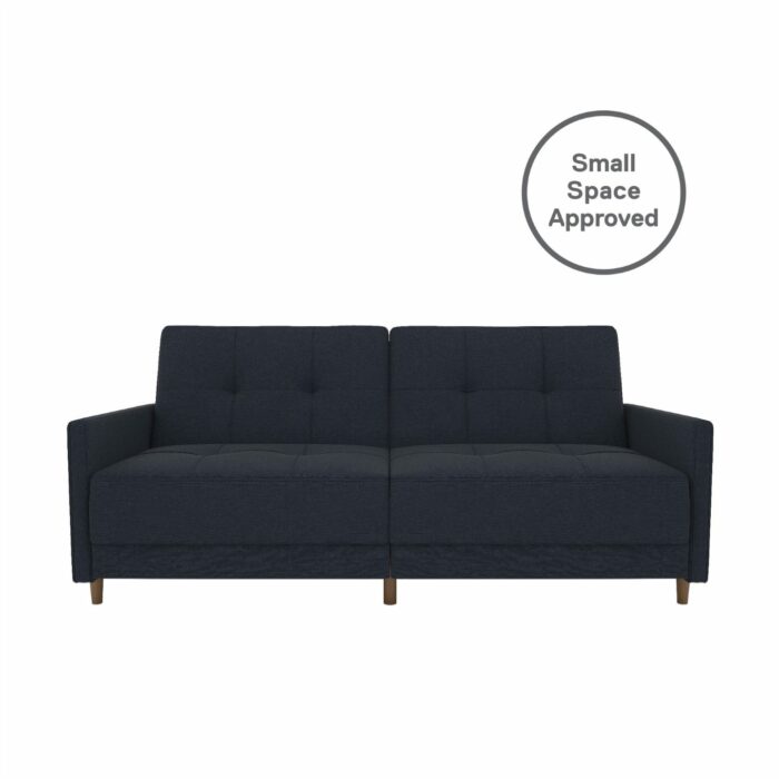 Dorel Andora Sprung Sofa Bed in Blue Linen-0