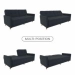 Dorel Andora Sprung Sofa Bed in Blue Linen-21373