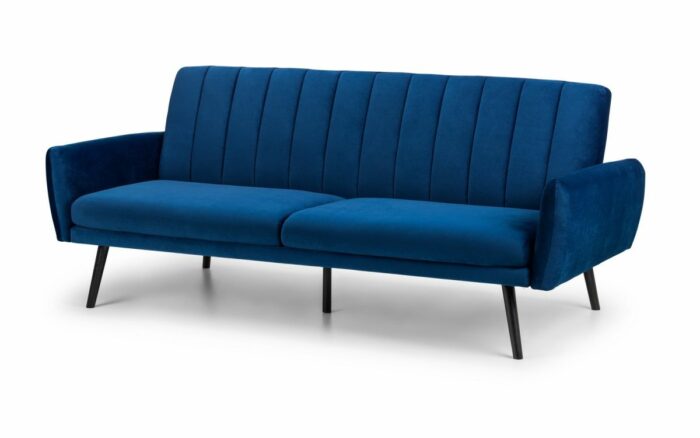 Julian Bowen Afina Sofa Bed in Blue Velvet-21813