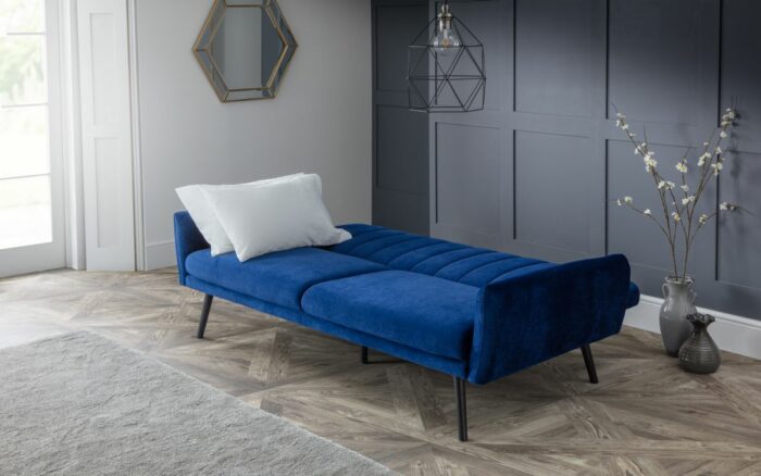 Julian Bowen Afina Sofa Bed in Blue Velvet-21810