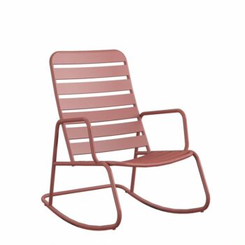 Novogratz Roberta Indoor or Outdoor Rocker Rocking Chair in Red-0