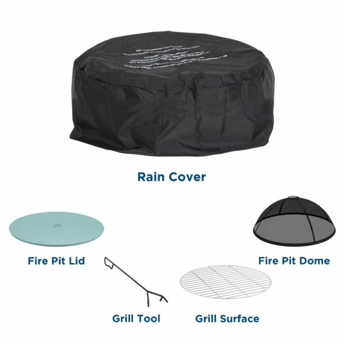 Novogratz Asher Firepit & BBQ 22" choice of colours-21826