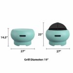Novogratz Asher Firepit & BBQ 22" choice of colours-21820