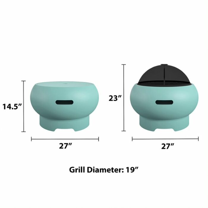 Novogratz Asher Firepit & BBQ 22" choice of colours-21820