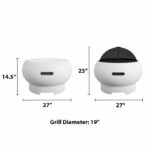 Novogratz Asher Firepit & BBQ 22" choice of colours-21824