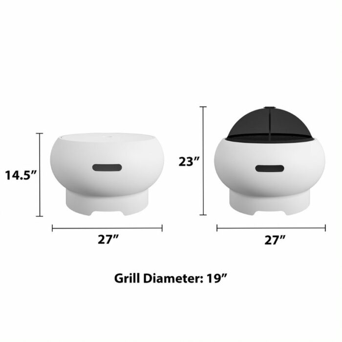 Novogratz Asher Firepit & BBQ 22" choice of colours-21824