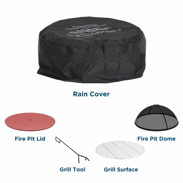 Novogratz Asher Firepit & BBQ 22" choice of colours-21827
