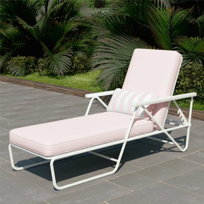 Novogratz Connie Luxury Sun Lounger Rosewater Pink -21885