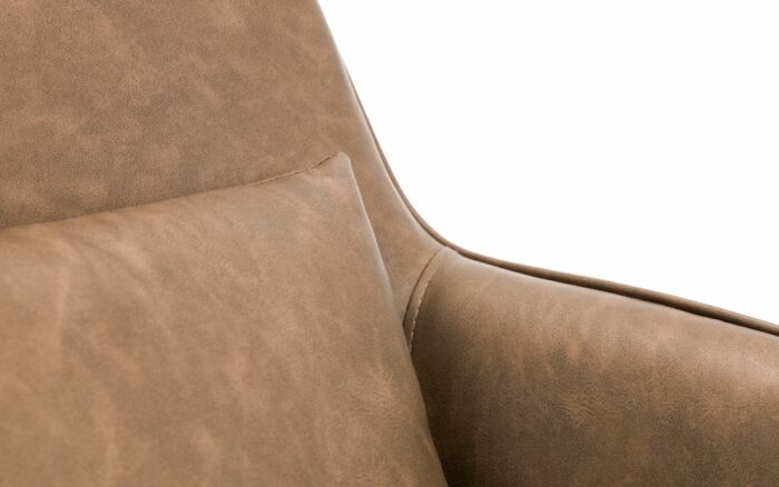 Julian Bowen Bowery Brown Faux Leather Swivel Chair-21923
