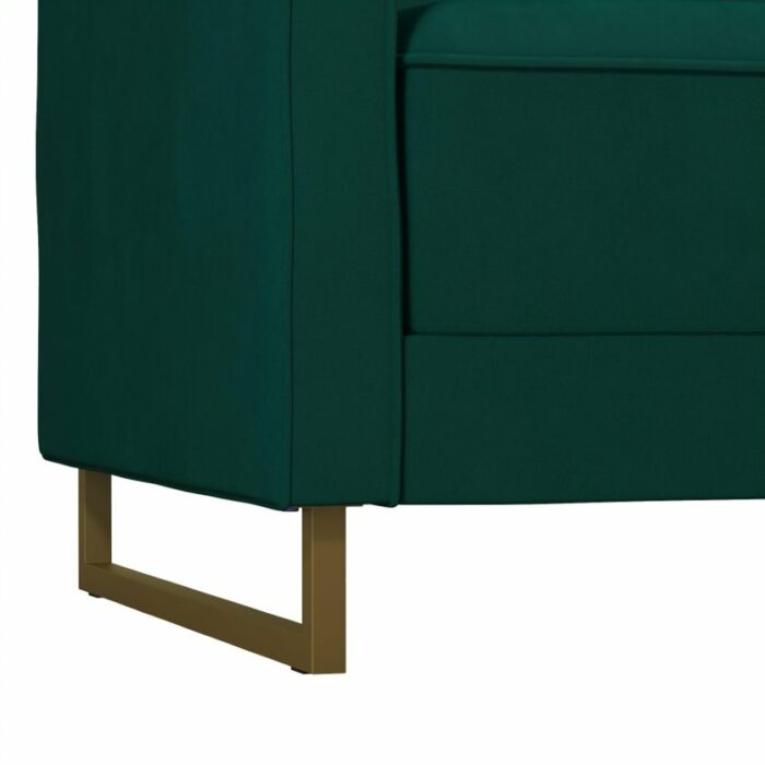 Novogratz Skylar Green Velvet Pocket Sprung Futon Sofa bed-21976