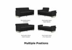 Novogratz Skylar Grey Velvet Pocket Sprung Futon Sofa bed-22015