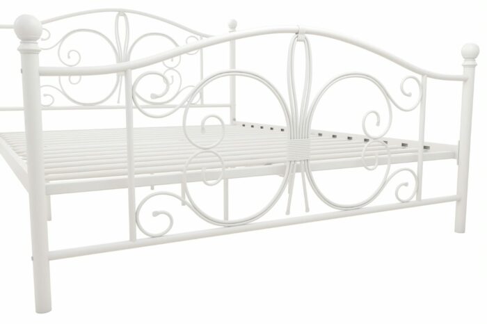 DOREL Bombay King Size White Metal Bed Frame-22027