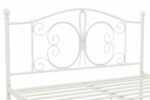 DOREL Bombay King Size White Metal Bed Frame-22023