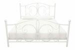 DOREL Bombay King Size White Metal Bed Frame-22024