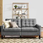 Dorel Bowie 2 Seater Sofa in Grey Linen -21987