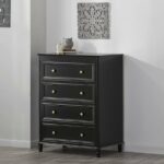 Dorel Piper 4 Drawer Dresser Chest - Cream or Black-22175