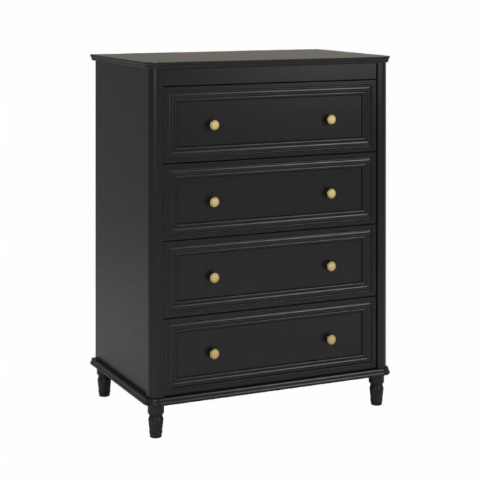 Dorel Piper 4 Drawer Dresser Chest - Cream or Black-0