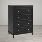 Dorel Piper 4 Drawer Dresser Chest - Cream or Black-22178