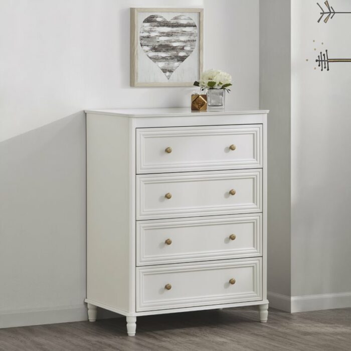 Dorel Piper 4 Drawer Dresser Chest - Cream or Black-22177