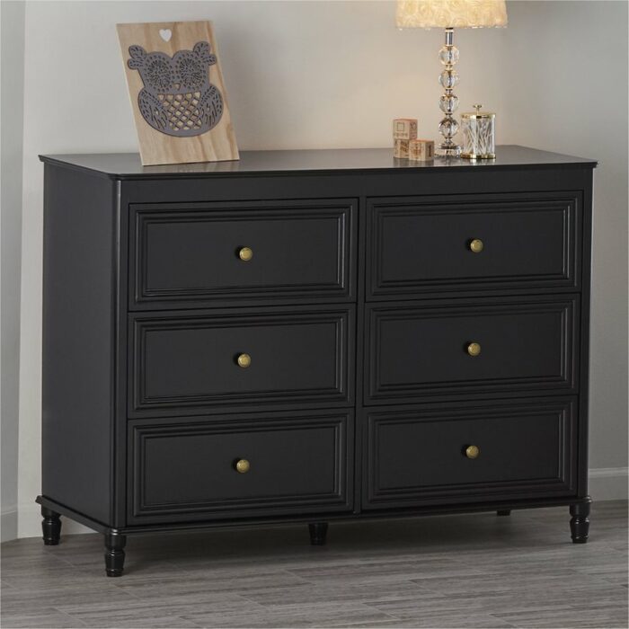 Dorel Piper 6 Drawer Dresser Chest - Cream or Black-22195