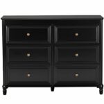 Dorel Piper 6 Drawer Dresser Chest - Cream or Black-22190